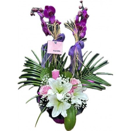 PURPLE ORCHID ARRANGEMENT